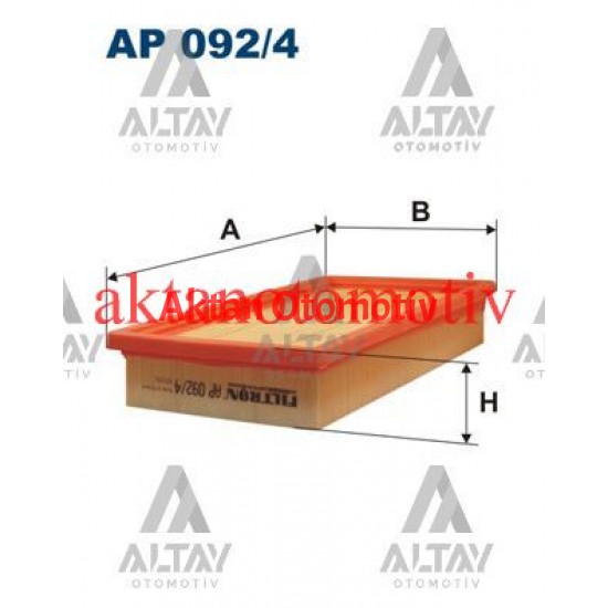 HAVA FİLTRESİ STILO 01= 1.6